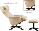 28.7'' Wide Faux Leather Manual Ergonomic Recliner with Ottoman