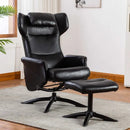 28.7'' Wide Faux Leather Manual Ergonomic Recliner with Ottoman